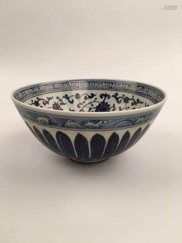 Chinese Blue and White Porcelain Bowl