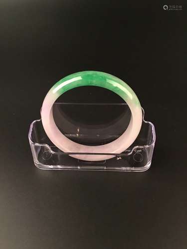 Green and Purple Jadeite Bangle