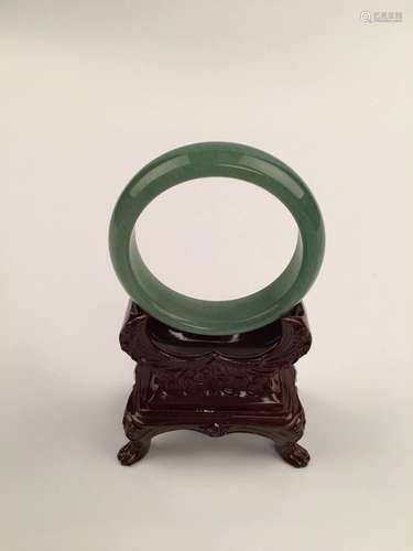 Chinese Green Jade Bangle