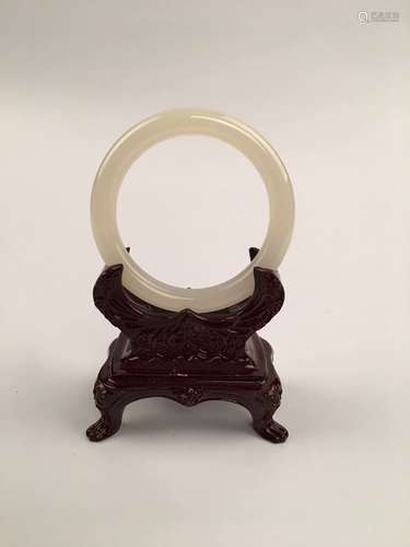 Chinese White Jade Bangle