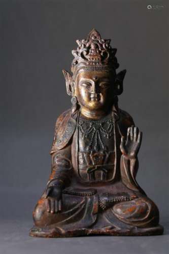 Chinese Wood Seated Buddha