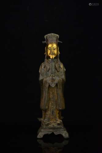 Qing Chinese Bronze Standing Figural