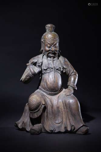 Large Chinese Bronze Guangong