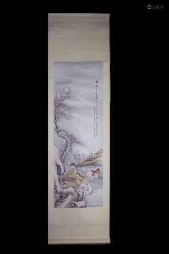 Chinese Ink/Color Scroll Painting, Zhang Ying