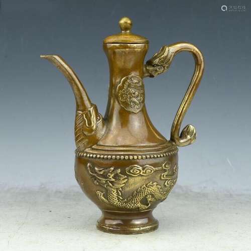 Chinese Bronze Wine Pot