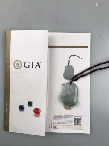 GIA , Chinese Jadeite Pendant