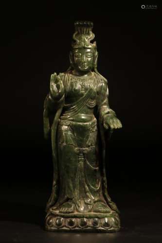 Chinese Bronze Standing Buddha