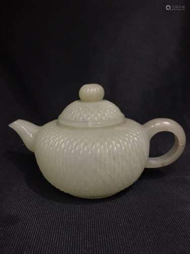 Chinese White Jade  Teapot