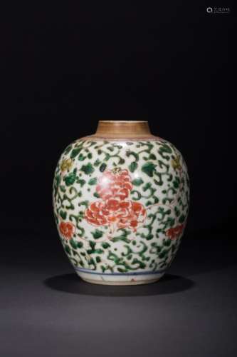 Chinese Kangxi Wucai Jar