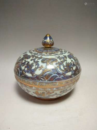 Chinese Porcelain Round Cover Bowl