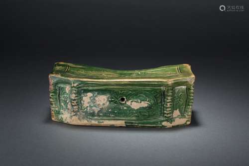 Chinese Green Glazed Pillow