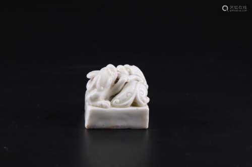 Chinese White Glazed Porcelain Seal