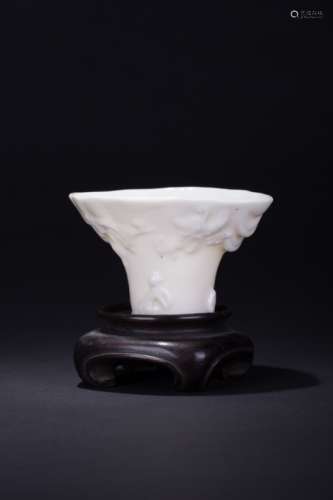 Chinese Blanc De Porcelain Cup