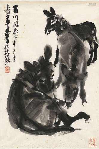 黄 胄（1925～1997） 三驴图