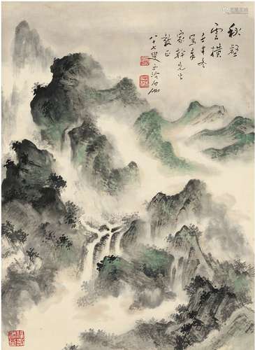 申石伽（1906～2001） 秋壑云横图