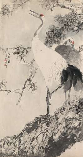 高剑父（1879～1951）、杨善深（1913～2004） 松鹤图