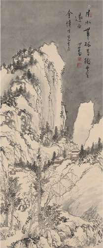 溥 儒（1896～1963） 片水微云图