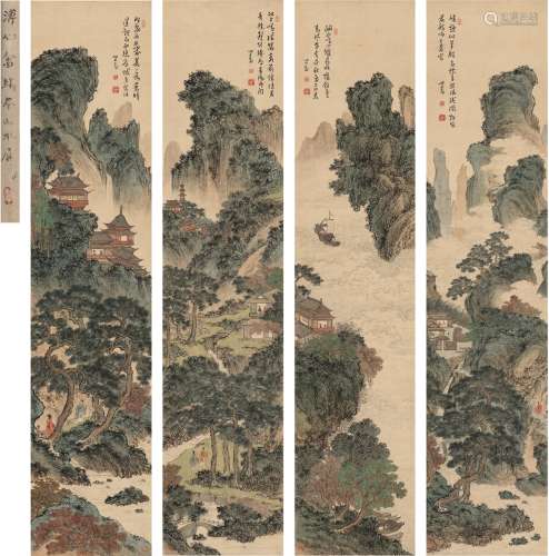溥 儒（1896～1963） 山水四景