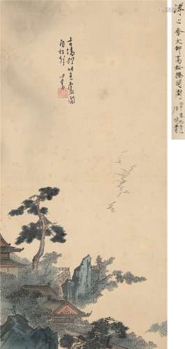 溥 儒（1896～1963） 秋山楼台图