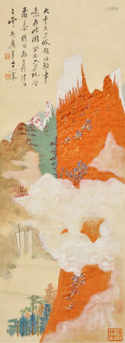 慕凌飞 癸亥（1983） 山水 设色纸本 立轴