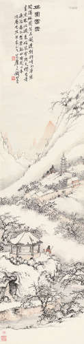 钱松嵒（1899～1985） 楳园霁雪 立轴 设色纸本