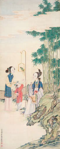 吴青霞（1910～2008） 人物 立轴 设色绫本