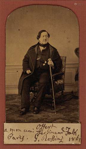 罗西尼（Gioacchino Rossini，1792～1868） 晚年签名照