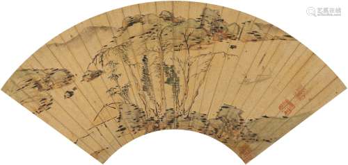陈 淳（1483～1544） 湖山舟行图