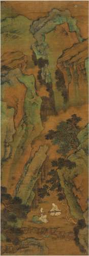 吴 焯（1676～1733） 松壑听琴图