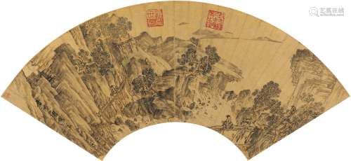 唐 寅（1470～1523） 湖山行旅图