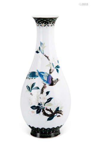 70年代 醴陵窑花鸟瓶