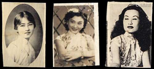 P 二十世纪六、七十年代香港女星黑白照片五张