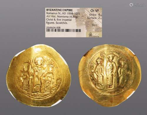 公元1068-1071年，拜占庭罗曼努斯四世金币