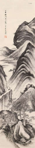 向瑞 1935年作 名山探幽图 屏轴 水墨纸本