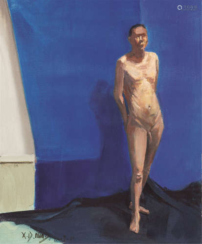 刘小东 2007年作 裸男 布 油画