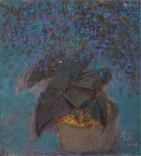李梁 2006年作 静物 布板 油画