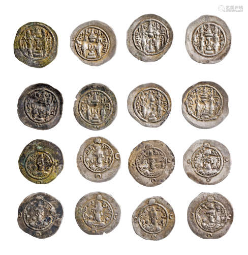 丝路 萨珊银币 （一组八枚）