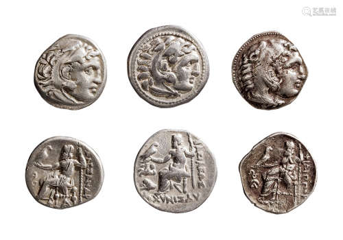 丝路 古希腊银币 （一组三枚）