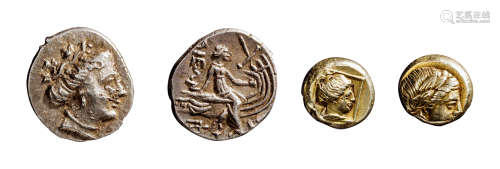 丝路 古希腊金银币 （一组二枚）