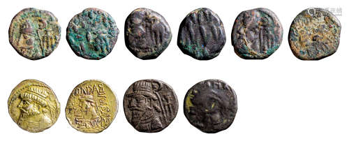 丝路 安息附属国埃兰王朝银、铜币 （一组五枚）