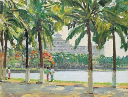 黎冰鸿（1931～1986） 海南风光 纸本 油画
