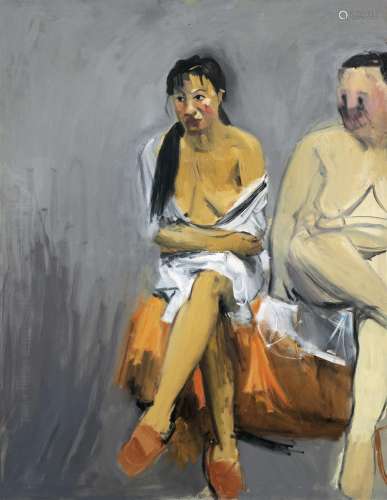 马轲（b.1970） 2003年作 模特女人体 布面 油画