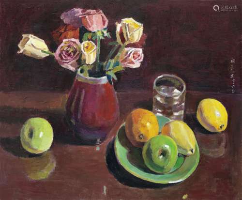 闵希文（1918～2013） 2006年作 静物 布面 油画