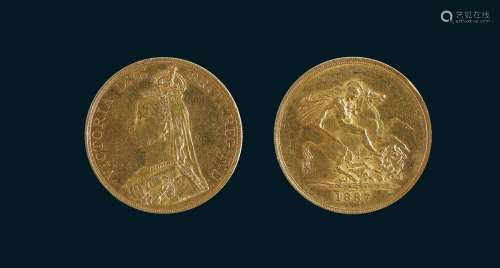 1887英国马剑金币