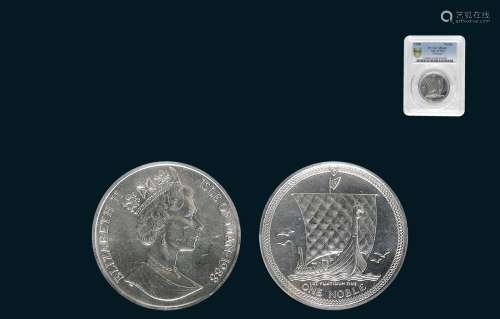 1988年马恩岛贵族1盎司铂金币
