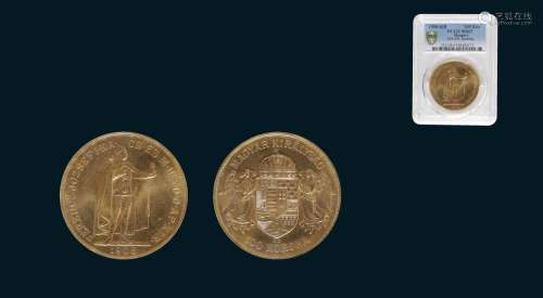 1908年匈牙利国王登基60周年100克罗讷金币