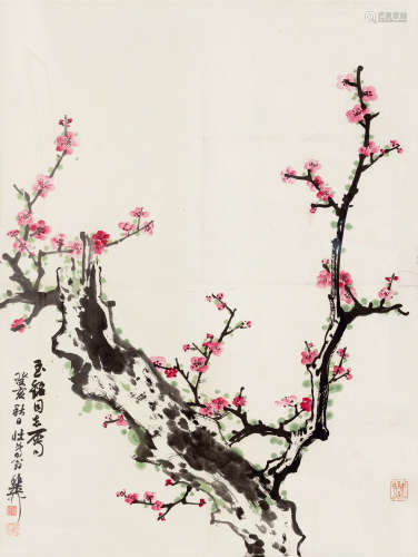 谢稚柳（1910～1997） 癸亥（1983）年作 春色 镜框 设色纸本