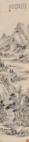 奚冈（1746～1803） 丙辰（1796）年作 秋林幽居 立轴 水墨纸本