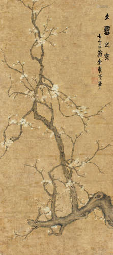 金农（1687～1763） 冰雪之交 镜片 设色绢本