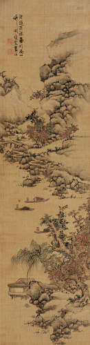 蓝瑛（1585～1664后） 法赵荣禄笔意 立轴 设色绢本